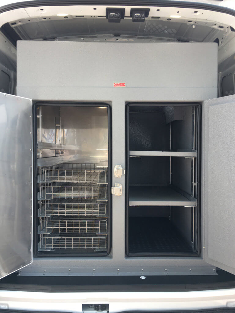 Food Service & Delivery Van with Independent Temperature Controls