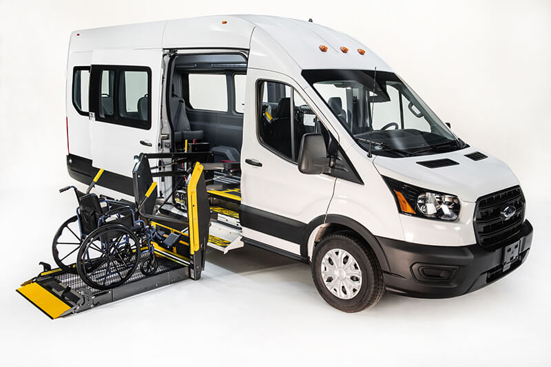 Ford Transit with Driverge Shift-n-Step and Side Entry wheelchair lift