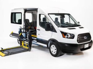 Ford Transit with Driverge side entry lift