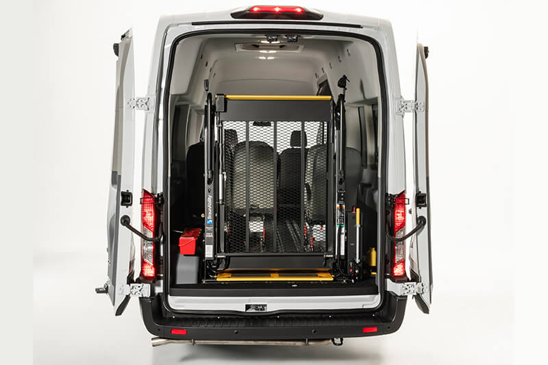 Ford Transit Transporter view of rear lift