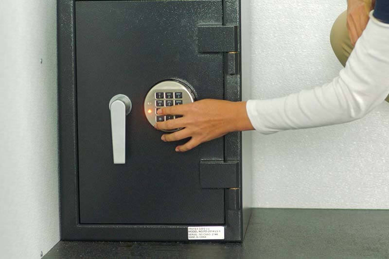 Drop Chute Top Loading Safe with a Digital Locking front Door