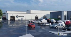 A view from the outside of the new Driverge plant in Akron Ohio