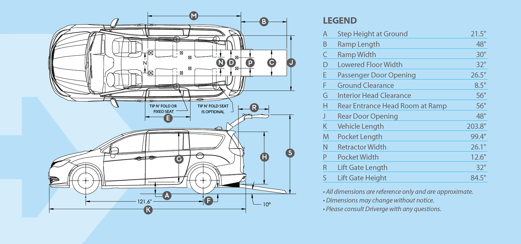 Driverge Flex Flat 6 Dimensions