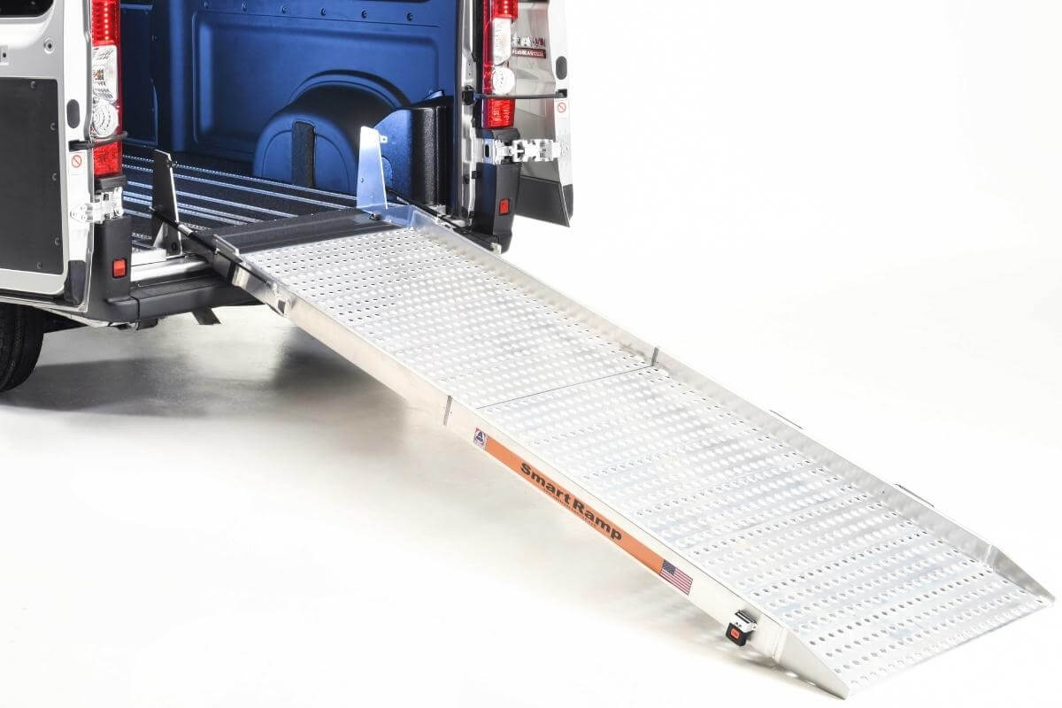 ramp deployed on commercial van