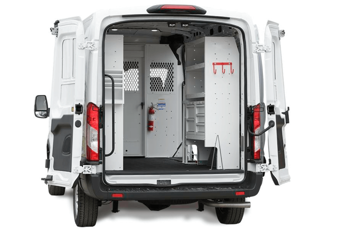 vocational vans from driverge, van with back doors open