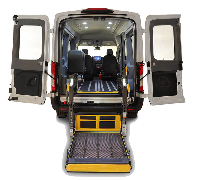 Ford E-Transit with rear lift out