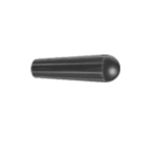 A black cylindrical object with a rounded end, displayed against a plain white background.