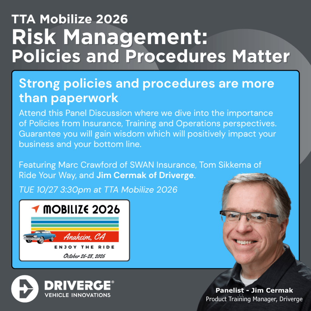 Announcement for a TTA Mobilize risk management panel discussion featuring Jim Cermak on October 27 at 3:30 p.m.